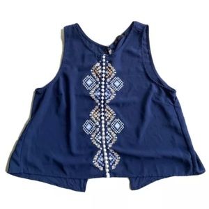 IRIS LOS ANGELES Sheer Embroidered Flowy T…